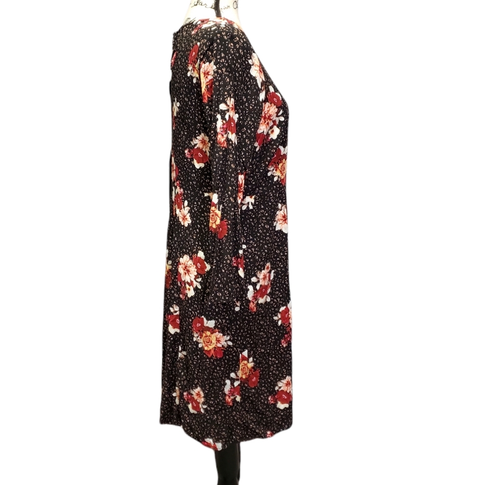 Torrid Floral & Leopard Print Dress - Size 2 - Picture 4 of 11